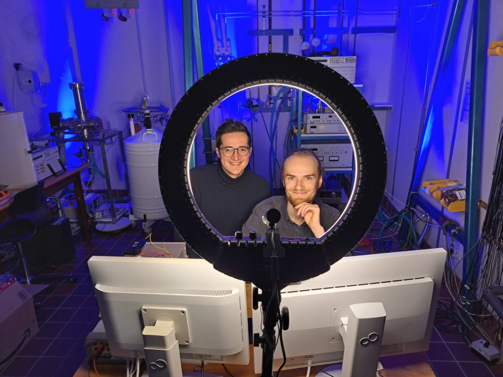 Alexander Fuchs and Johannes Lehmeyer in our studio laboratory