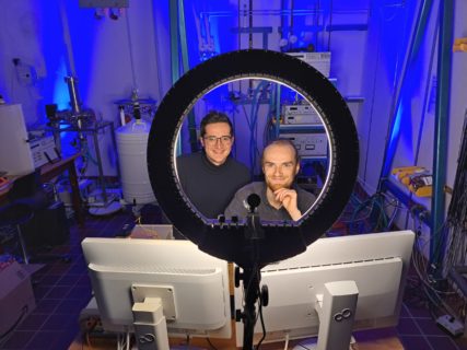 Alexander Fuchs and Johannes Lehmeyer in our studio laboratory